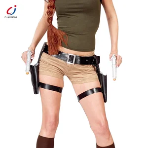 Chengji Game of West Role Play Kids Rifle Toy Cowboy Guns and Holsters Style Silver Double Pistol Cowboy Toy Gun Set for Kids