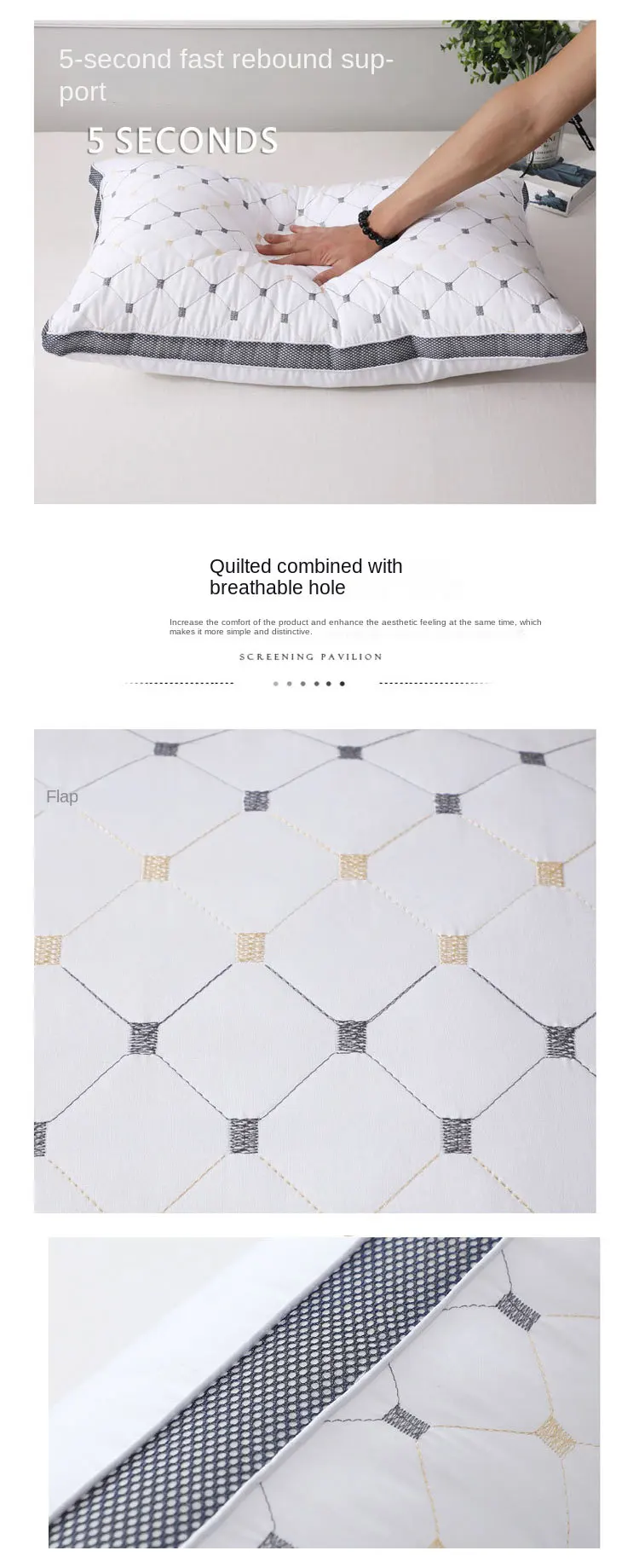 5 Star Luxury Hotel Pillow Core Custom Size Quilting Feather Silk Bed Pillow For Bedroom Buy