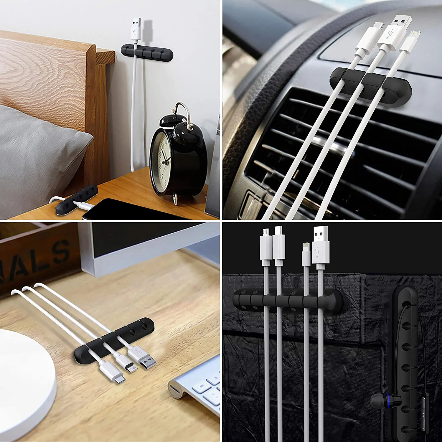 Держатель кабеля зажимы для управления шнуром органайзер силиконовые самоклеящиеся зарядного USB-кабеля шнур питания провод мыши