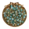 Cuentas de Flores de Cristal - Azul y Amarillo