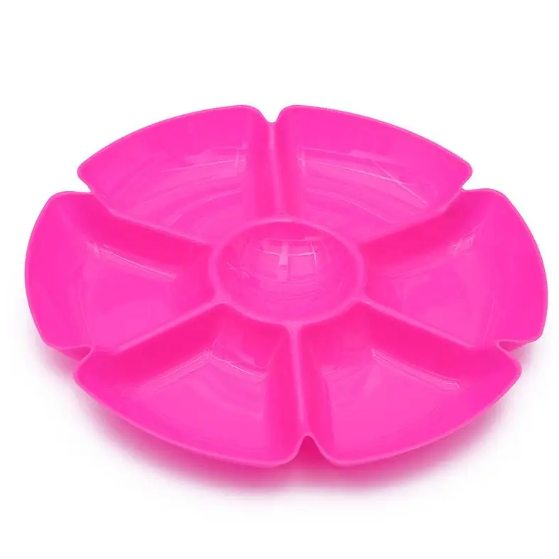 7 Sectional Round Plastic Serving Tray