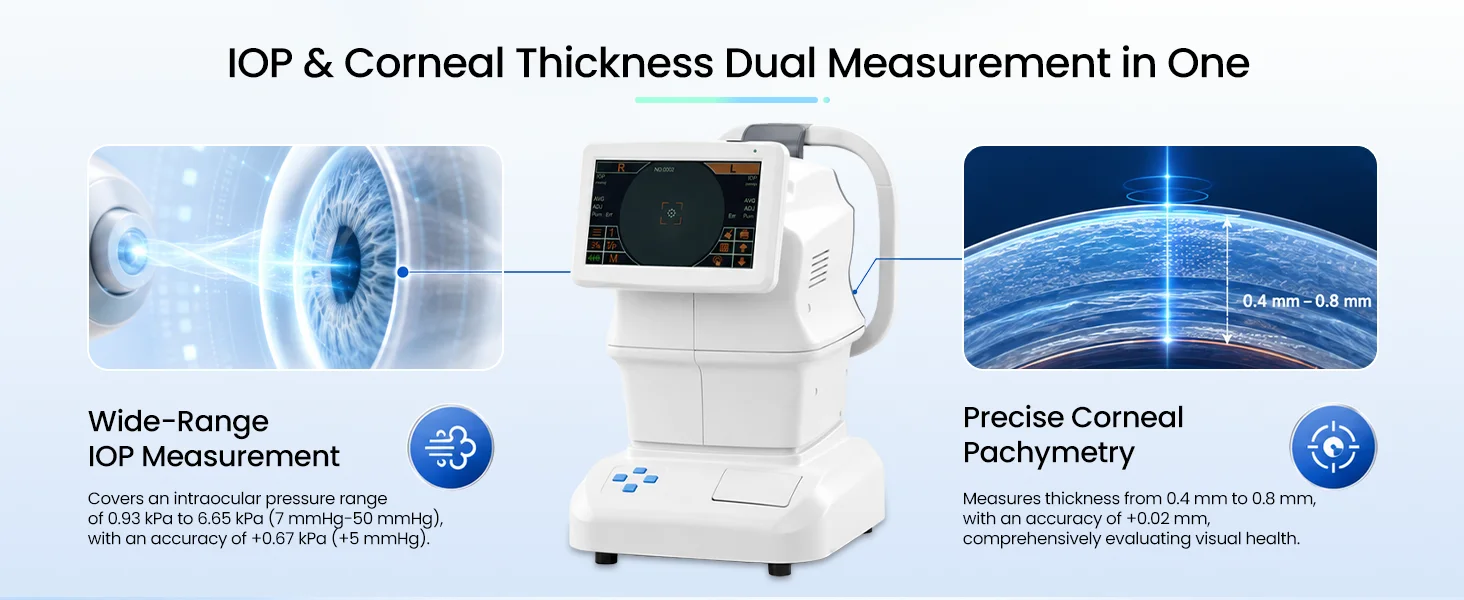 Tonometer SK-5000B Automatic Digital Eye Pressure Measuring Ophthalmic Non-contact Air Puff Tonometer with Cornea Thickness