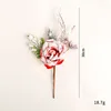Snow red rose