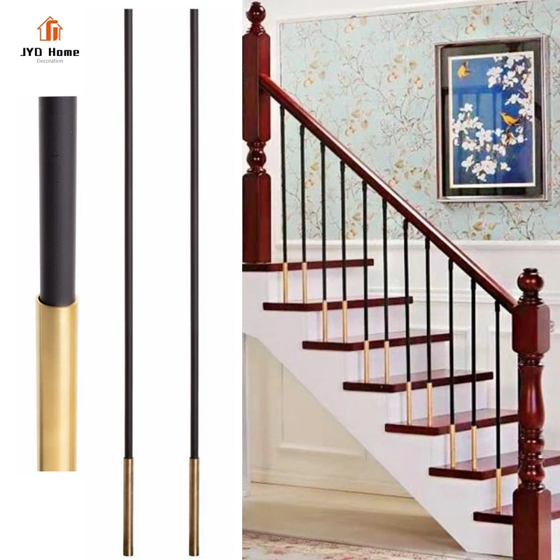 Satin Black 16.1.27 Double Sphere Santa Fe Hammered Iron Baluster for Staircase Remodel Box of 5