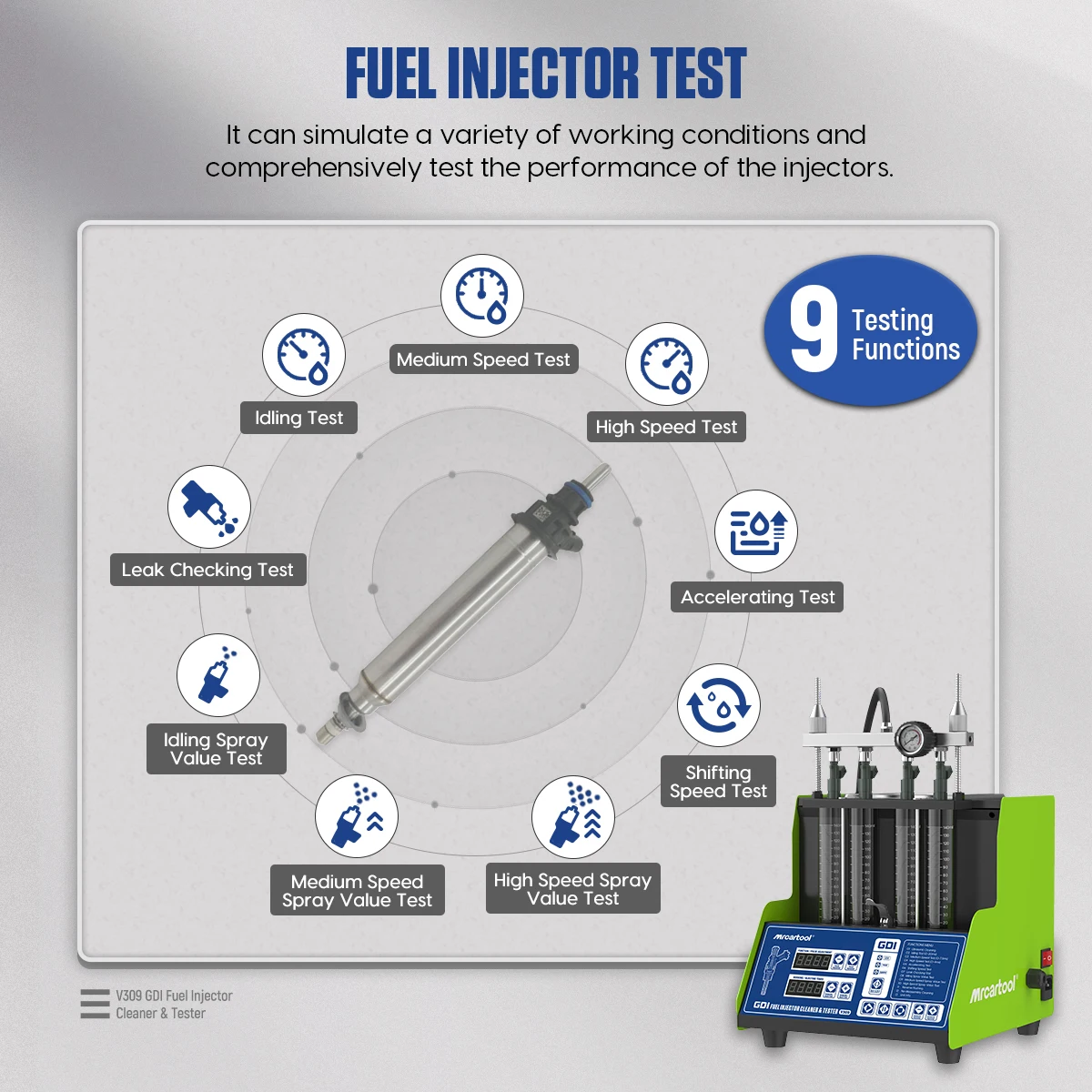 Mrcartool V309 4 Cylinder 110v 220v Newest High Voltage Ultrasonic Fuel