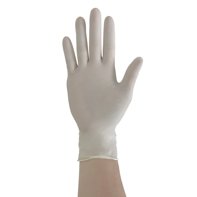 High Quality Disposable Latex Examination Gloves Powdered and Power free milky white