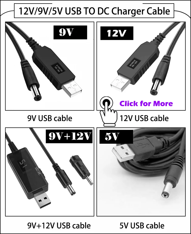 Requisitos tierra Litoral Conjunto De Cargador De 1 M De Alta Potencia,5,5x2,1mm,Cable Usb De 5v De  Cc A 12v Para Enrutador Wifi - Buy 5v A 12v Cable Usb,5v A 12v Convertidor  De Cable Usb