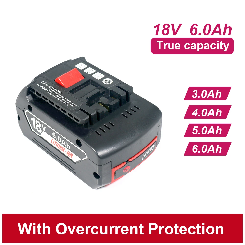 product high quality 18v power tool lithium battery replacement 25ah battery for bosch power tool electric drills replacemental-10