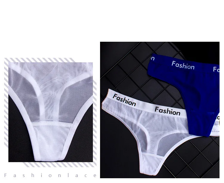 Custom Logo Letter Fashion Sporty Style Sexy Transparent Underwear ...