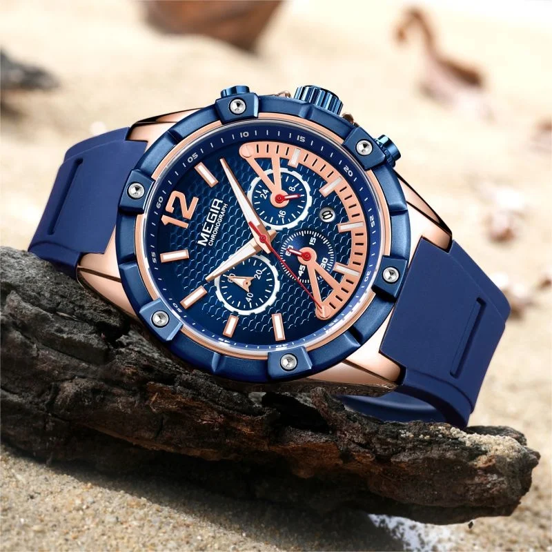 Alibaba Venta caliente relojes para hombres de marca technos deporte  hombres muñeca mermelada tangan reloj megir reloj de la marca