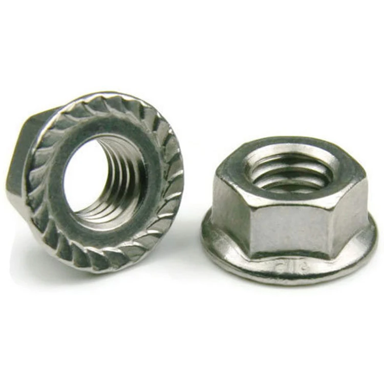 M3m16 Stainless Steel Flange Nut M20 Hex M16 Nuts M10 Low Carbon Zinc