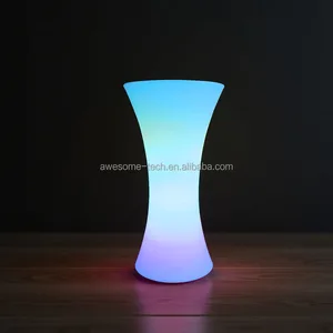 Led Light Party Rental Table Stand Event Modern Furniture With Slim Waist Design