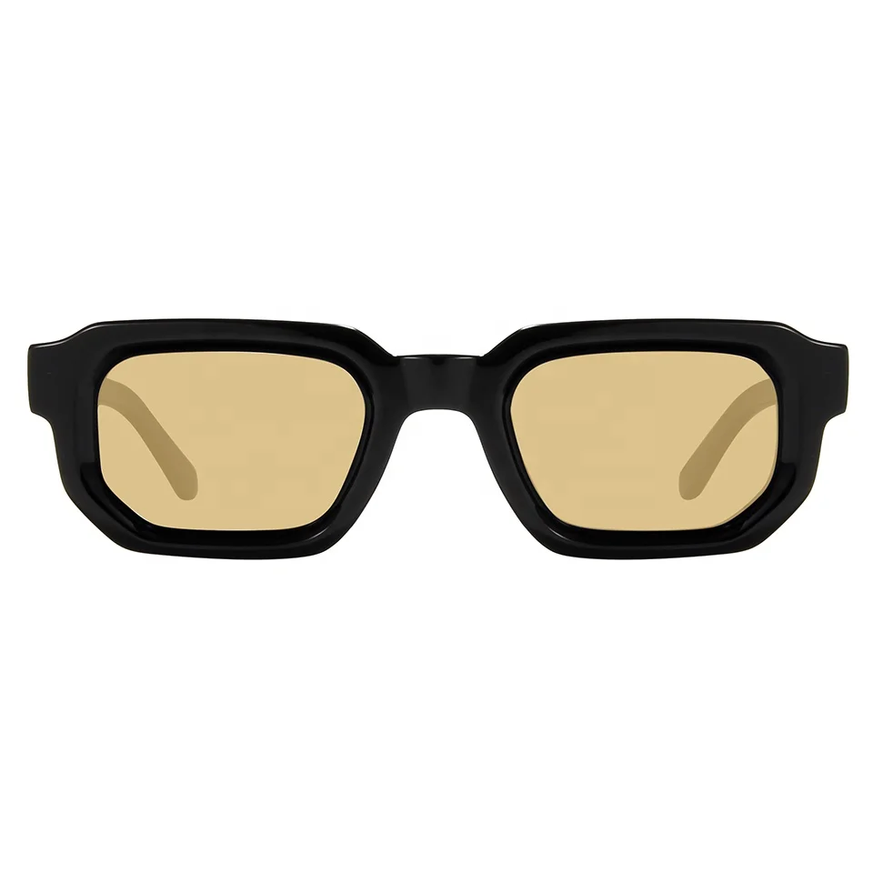 2025 Trendy Thick Acetate Rectangular Sunglasses Men Square Womens Sun Glasses Oversize Millionaire Zonnebril Dames UV400
