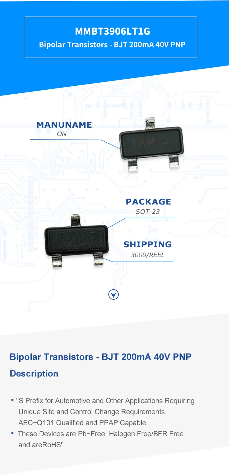 Mmbt3906l Original Transistor Silicon Pnp Epitaxial Planar Transistor ...