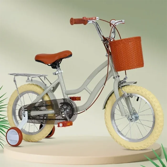 product girls princess bike 12 18 inch with rear seat  flash training wheels retro style kids bicycle-9