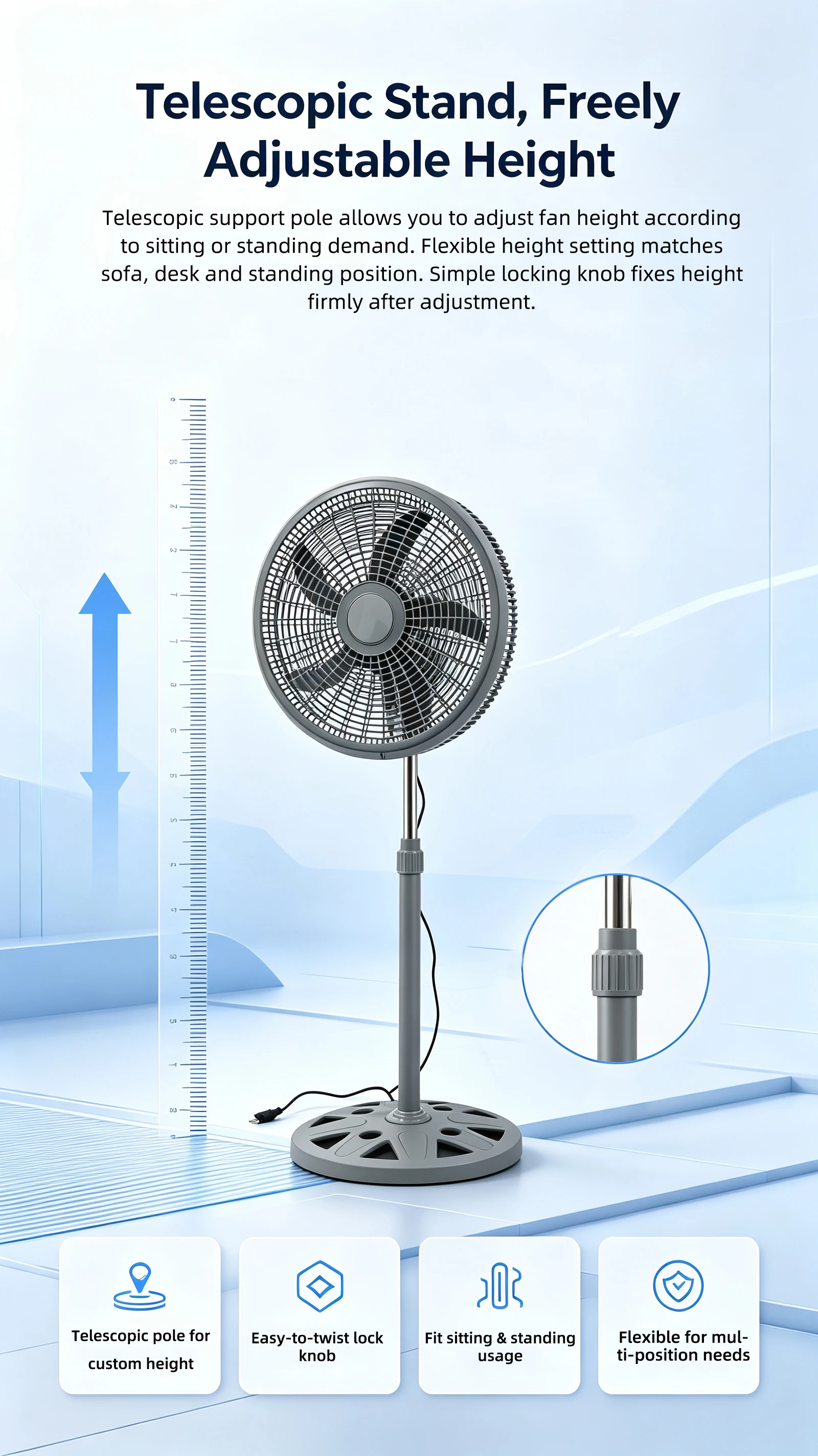 Pedestal Fan, 220V 50HZ 55W - detail 14