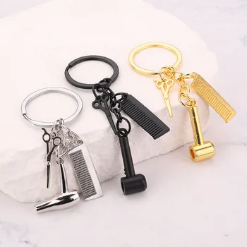 Friseur-Schlüsselanhänger Haartrockner – Edelstahl, 3 Cm, Geschenk Für Friseure, Kosmetologen & Absolventen