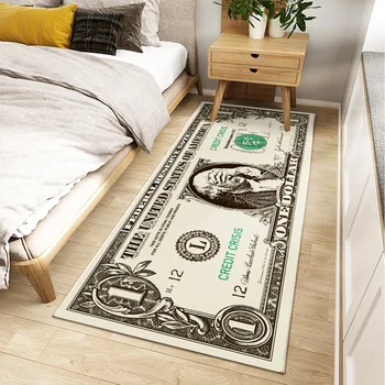 wholesale rugs custom logo 3d print 1 usd dollar money floor mat dropshipping waterproof rugs and carpets online