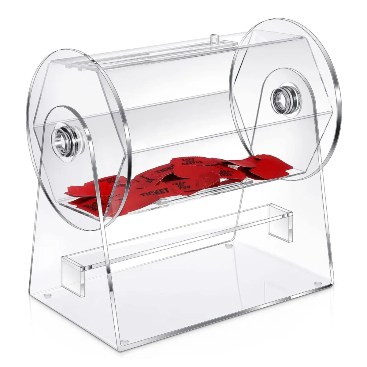 Live Raffle Spinner Acrylic Raffle Ticket Spinner Drum - Transparent & Eco-friendly