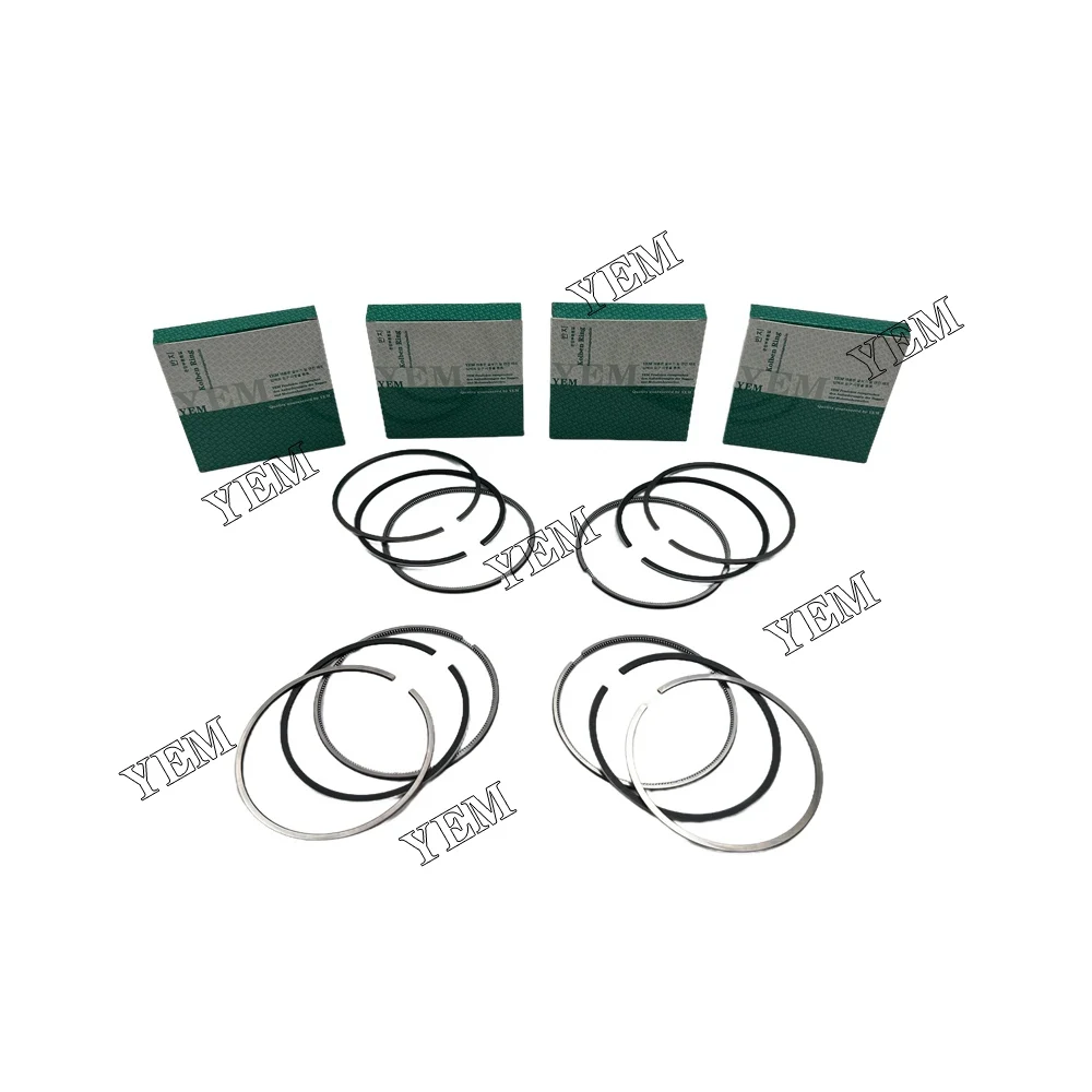 YEM Engine Parts 404F-22 Piston Rings Set STD Fit for Perkins Engine