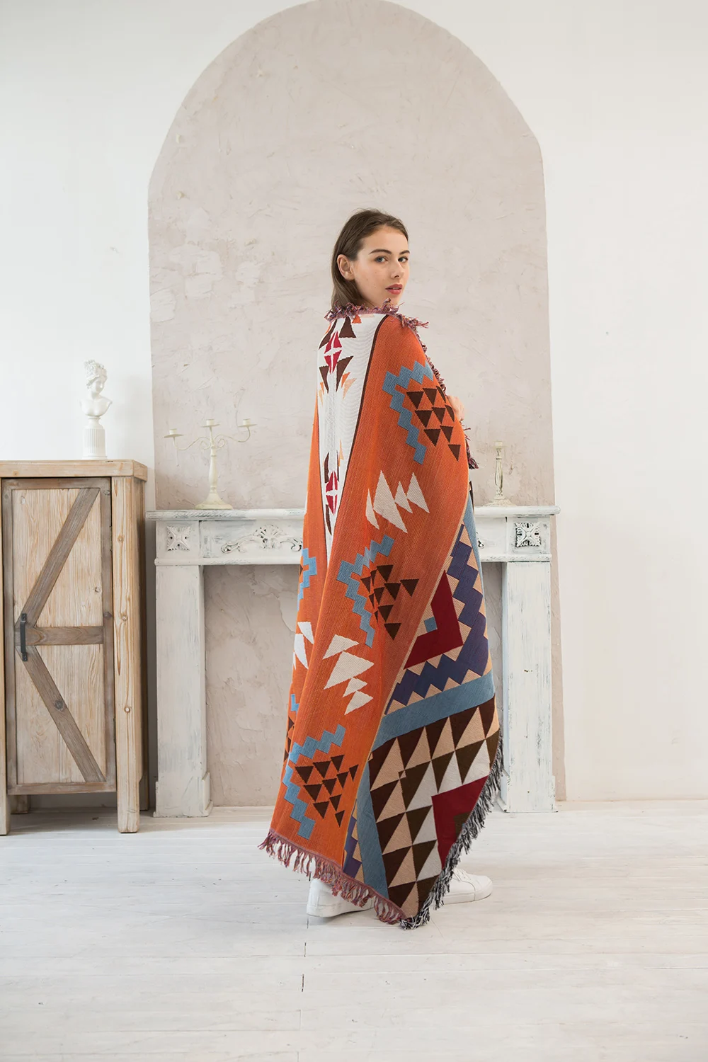 New Design Aztec Style Camping Knitted Blanket for Bed