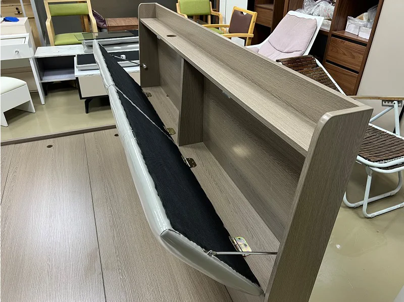 2024 Latest New Model Box Design Queen Frame Bedroom Furniture Double Modern King Size Wooden Beds With Storage