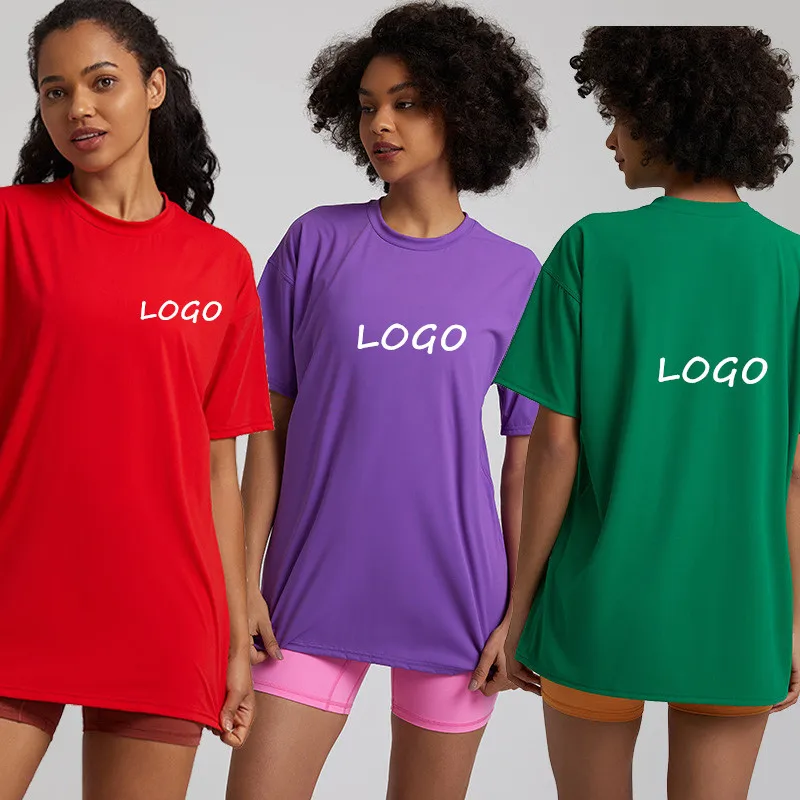Yoke Women's Workout Short Sleeves T-Shirts Breathable Round Neck Running Sports Camiseta Sin Manga Mujer