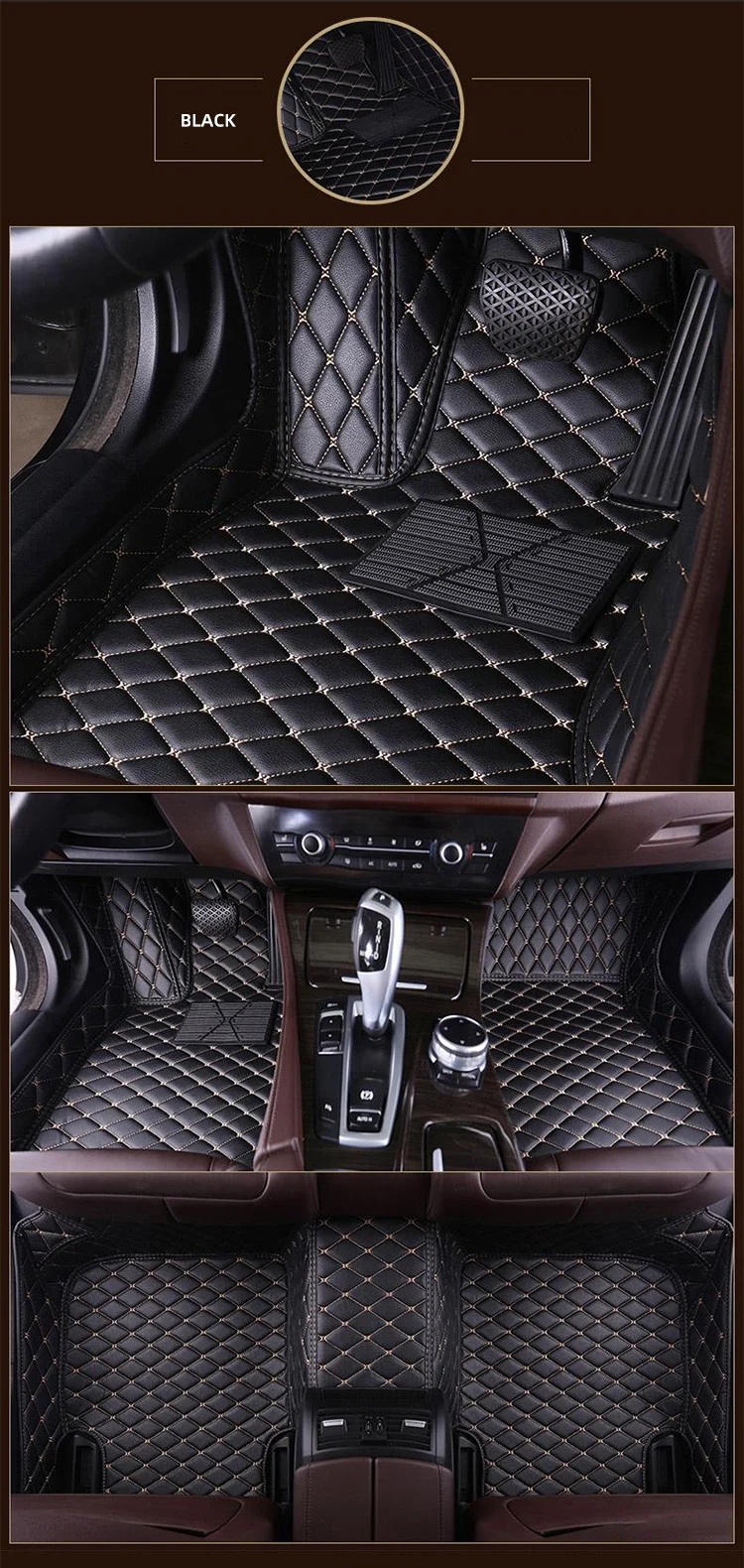 Custom 5D Leather Car Floor Mats Foot Carpet Cover For Mercedes