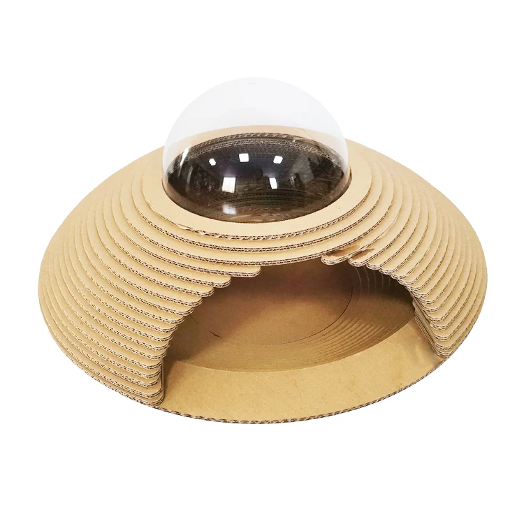 New UFO Design Scratching Post for Cats Cardboard Cat Bed Scratching Lounge