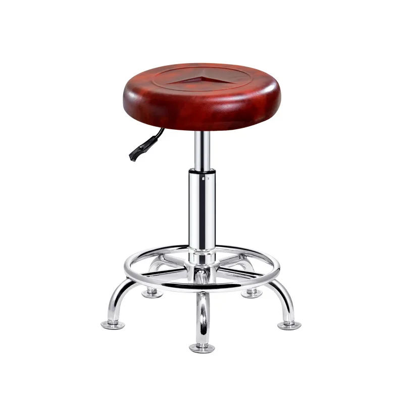 Rotatable Bar Stool Bar Table Lift Chair Beauty Barber Chair Pulley Round Stool for Salon