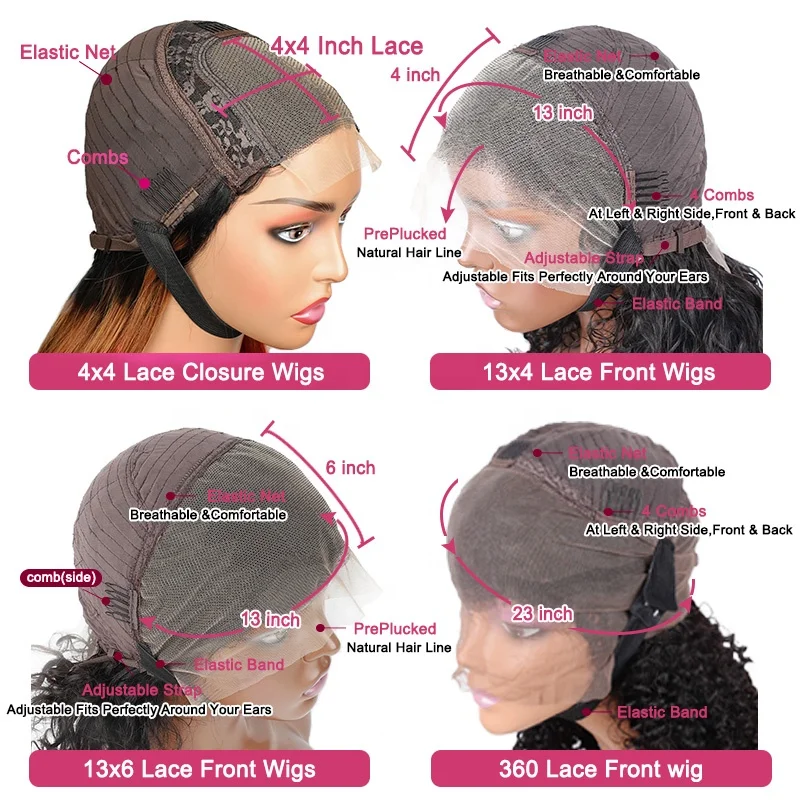 12A Grade Super Double Drawn 4x4 Lace Closure Wigs