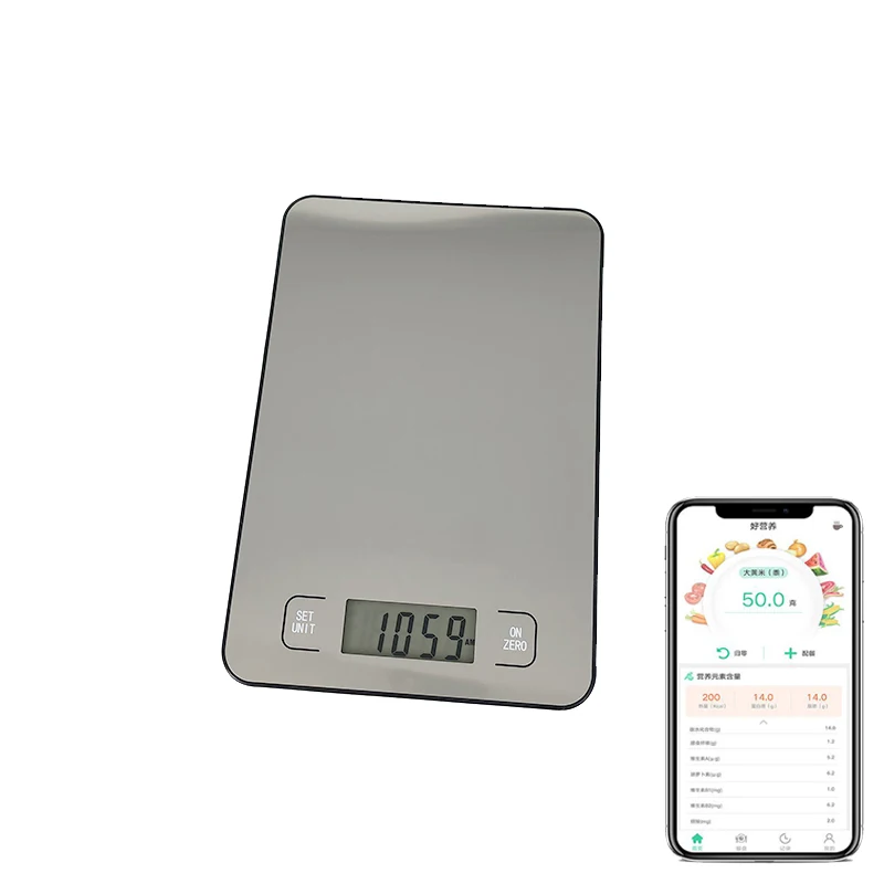 BSCI AiFresh APP IOS Android Stainless Steel Digital Kitchen Food Scale Weighing Scale Cheap Price Oem Laser logo