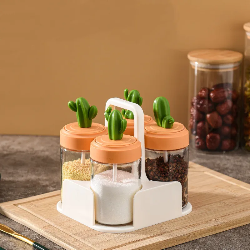 Kitchen Condiment Box Spice Jars Set Glass Seal Cactus Shape - Buy Kitchen  Condiment Box,Spice Jars Set Glass,Kitchen Spice Jars Product on Alibaba.com