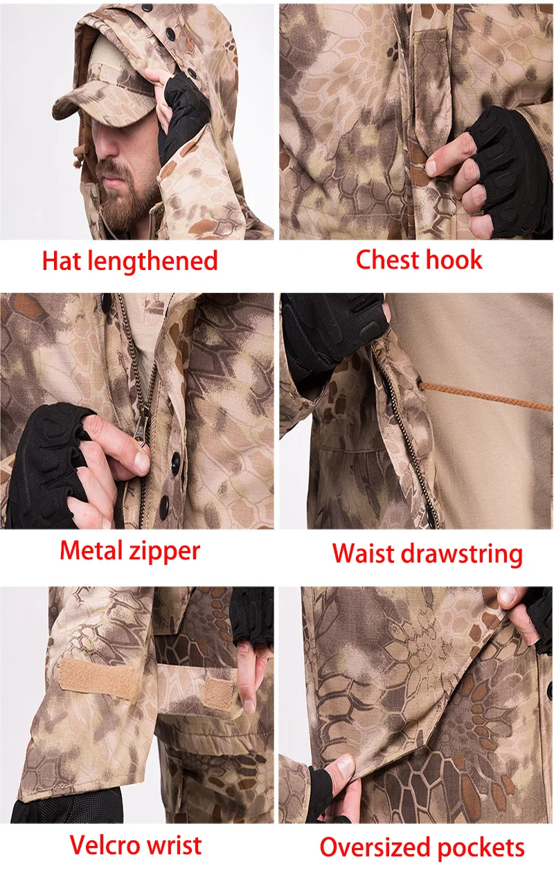 Tactical Windproof Outdoor Hiking Jacket 