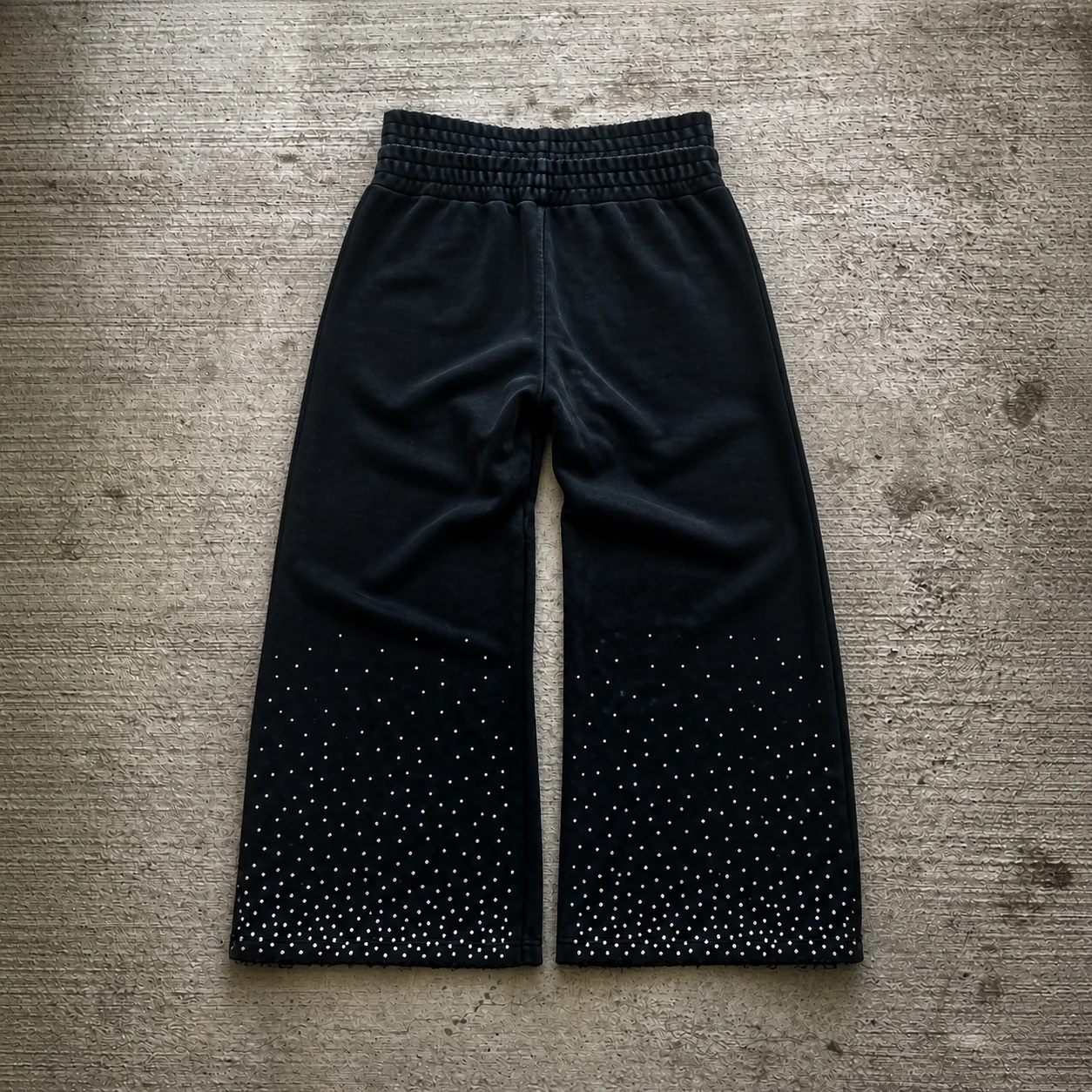OEM Custom Embroidery High Double Waist Sweatpants Oversized Baggy Sweatpants Plaid Patchwork Jogger Side Stripes Hip Hop Pants gallery 4
