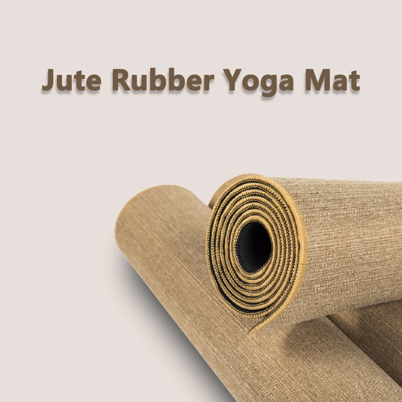 Wholesale Custom Logo Jute And Natural Rubber Yoga Mat