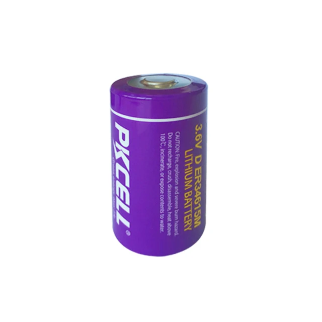 PKCELL Colorful PVC Mark Non Rechargeable Lithium Battery ER34615M 14000mAh D Size 3.6Volt  ER34615 LS34615