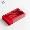 Red paperboard transparent cover
