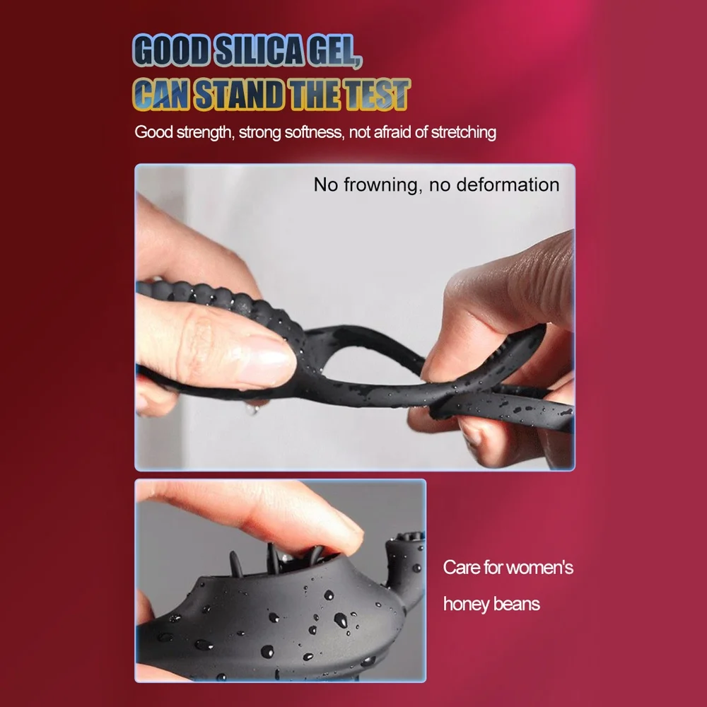Wireless Remote Control Vibrator Penis Rings & Clitoris Stimulator for Men Women Sex Toys for Couples Ejaculation Delay Features