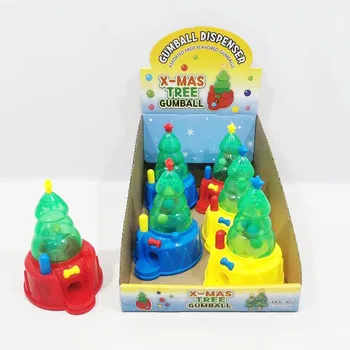 Wholesale OEM Kid's Christmas Toys Christmas Candy Machine Toys Christmas Tree  Candy Twisting Dispenser Machine Toys With Candy