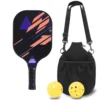 1 racket, 2 balls, 1 storage bag