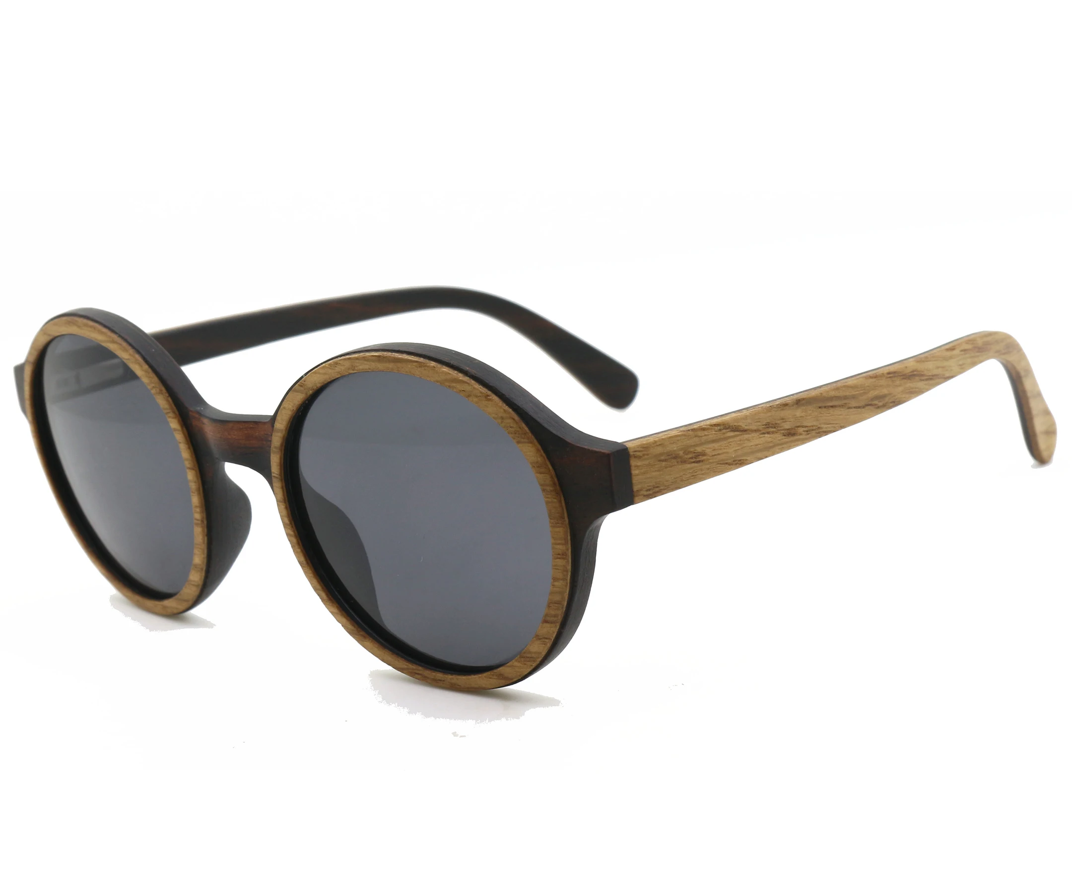 Womens Wooden Sunglass Fashion Round Shape Women Wooden