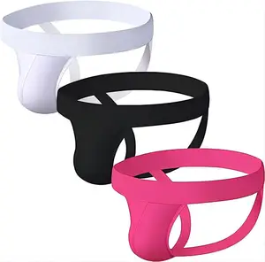 Double Belt Men Seamless T-string Briefs Shorts Underwear for Gay High Quality Cotton Breathable Mens Boxer Underwear