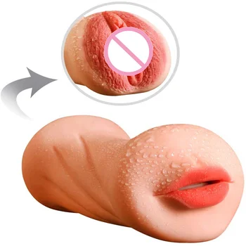 Full Silicone Male Masturbator Juguetes Sexual para hombres Double Headed Pussy Sex Toys For Men Male Sex Toys Vagina
