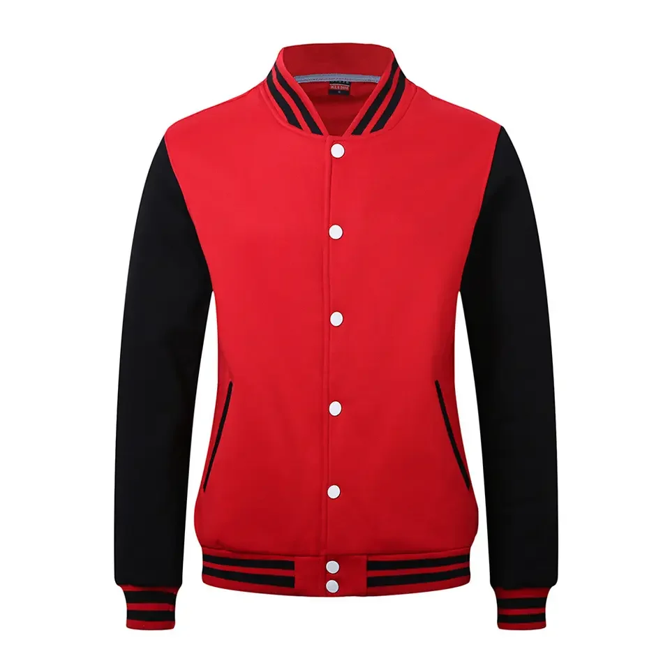 Chenille Embroidery Leather Sleeve Baseball Jackets Blank Plain Custom ...