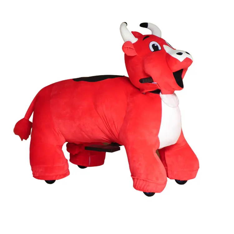Wholesale Plush Electric Animal Toy Ride on Bull Toys for Amusement Park