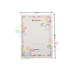 Custom Printing Design and logo 16x22cm Ivory Paper Cover with OPP Jacket 60/80/100sheets Line Exercise Book