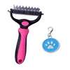 Grande rosa rossa + targhetta per cani