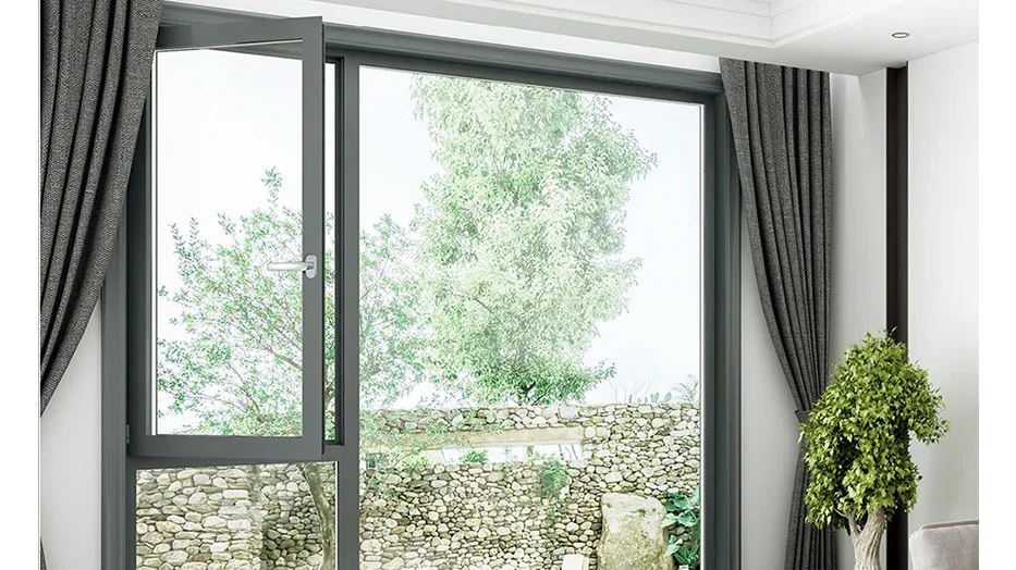 High Quality Mosquito Net Triple Pane French Hurricane Proof Insulate Aluminum Tilt And