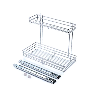 New Arrival Kitchen Fruit Basket Wholesale Metal Wire Net with Side Pull Out Feature Available in Different Sizes Made From Iron